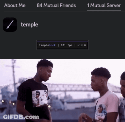 Screenshot Temple Hook About Me Page GIF
