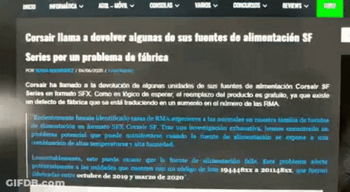 Screenshot Web Page With Spanish Text GIF