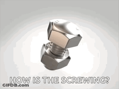 Screw Being Screwed Into Nut GIF