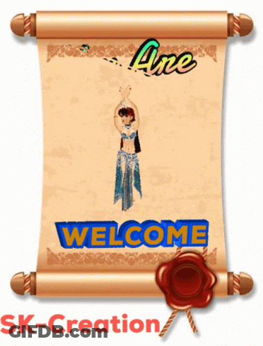 Scroll With Belly Dancer Welcome GIF