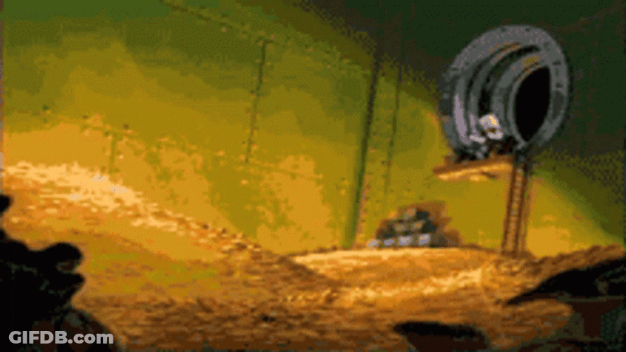 Scrooge Diving Meme GIF