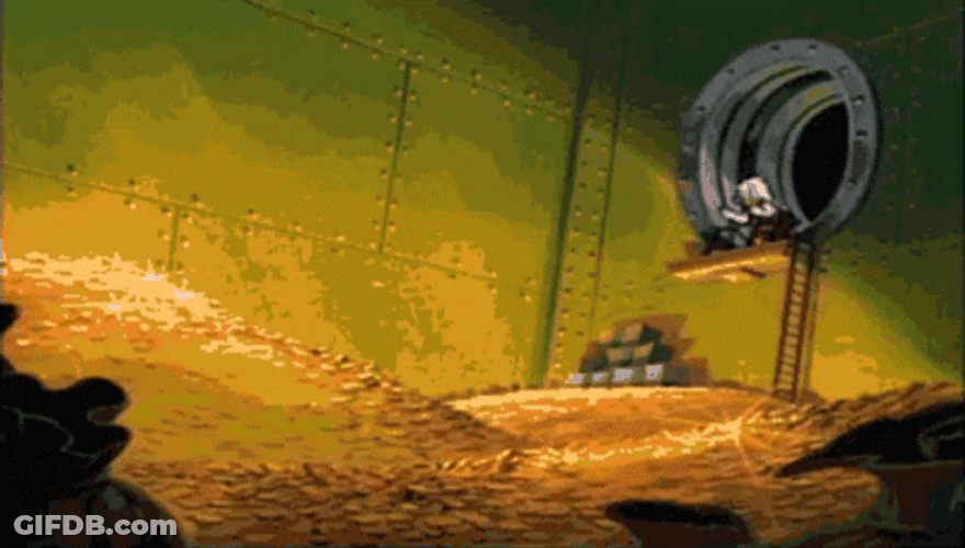 Scrooge Mcduck Diving GIF