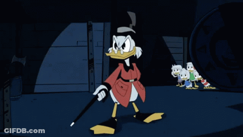 Scrooge McDuck Holding Wand GIF