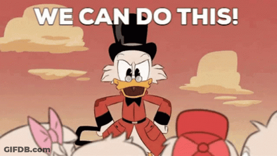 Scrooge Mcduck Motivating We Can Do This GIF