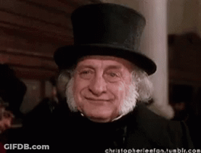 Scrooge Movie Smiling GIF