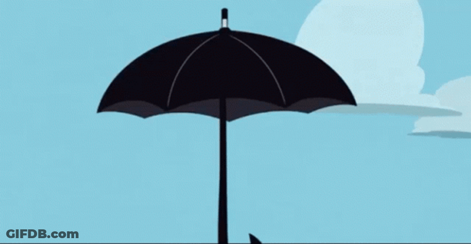 Scrooge Umbrella Floating GIF