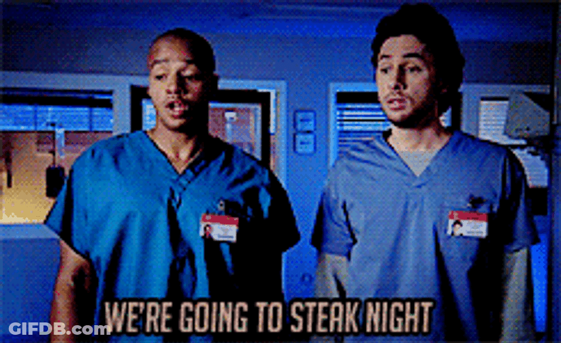 Scrubs Happy Dance Steak Night GIF
