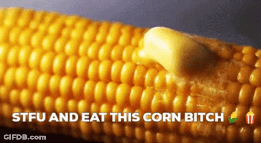 Scrumptious Corn In A Cob With Butter GIF
