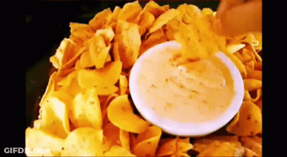 Scrumptious Potato Chips Mayo Dip GIF