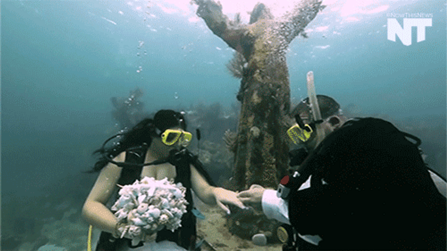 Sculpture Under Water GIF