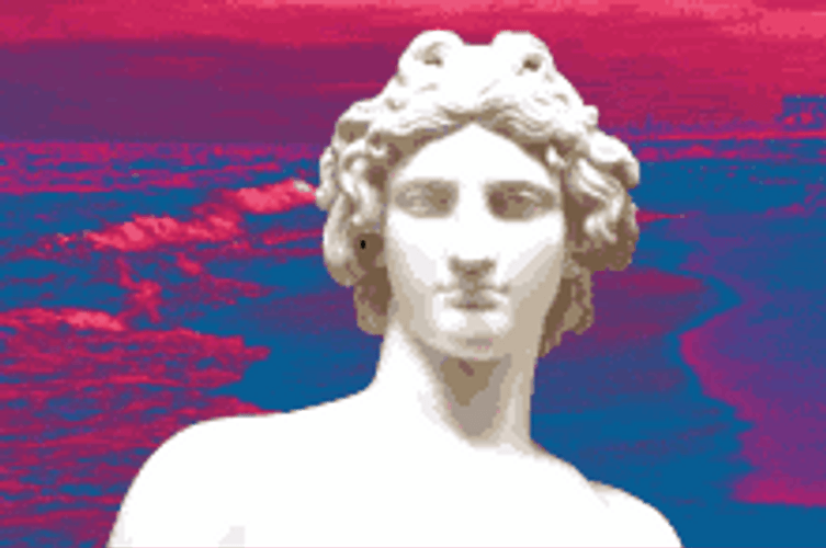 Sculpture With Art Vaporwave GIF