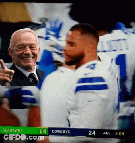 Seahawks And Cowboys Are Playing In A Game GIF