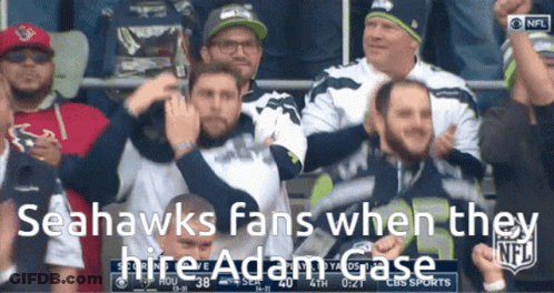 Seahawks Fans When They Hire Adam Case In A Stadium GIF