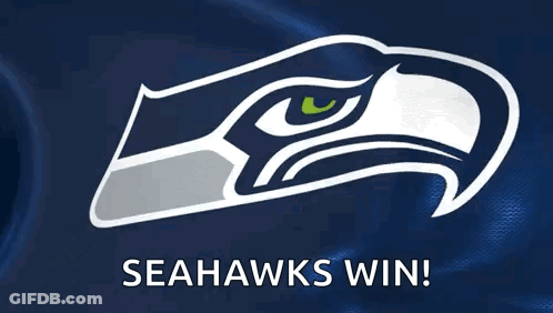 Seahawks Logo On Blue Background GIF