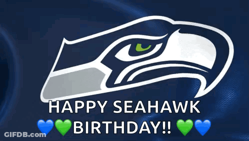 Seahawks Logo On Green Background GIF