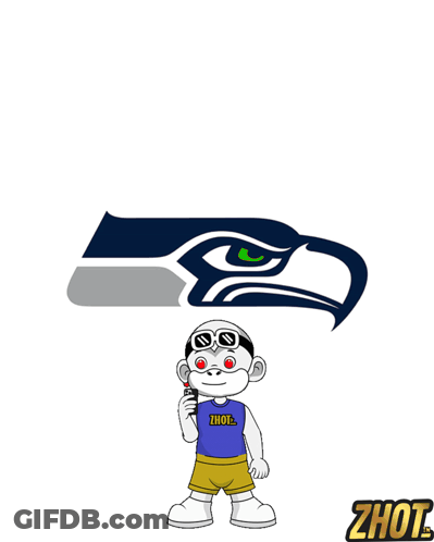 Seahawks Mascot With Game Day Song Rise And Repeat GIF