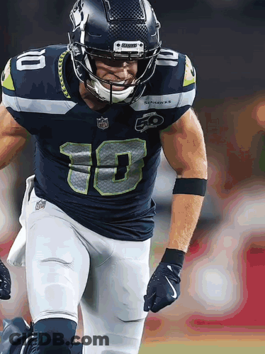 Seahawks Player Number 30 Running On Field GIF