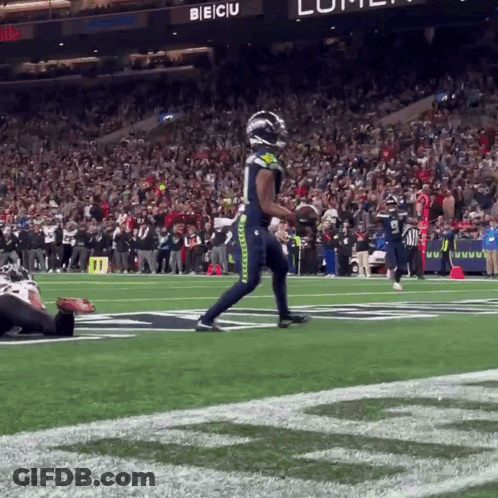 Seahawks Player Running To End Zone GIF