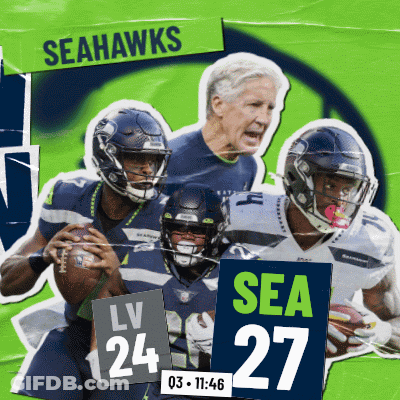 Seahawks Players And Coach Collage GIF