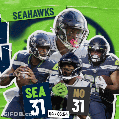 Seahawks Players Holding Signs That Say Sea 31 GIF