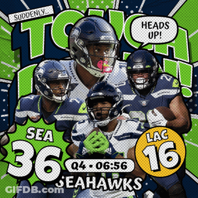 Seahawks Poster With Players GIF