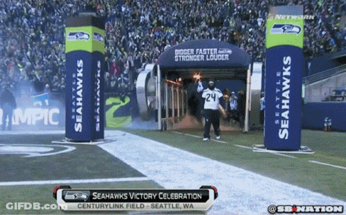Seahawks Victory Celebration On Screen GIF