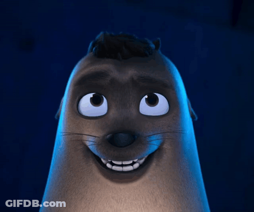 Seal Face Close Up With Big Eyes GIF