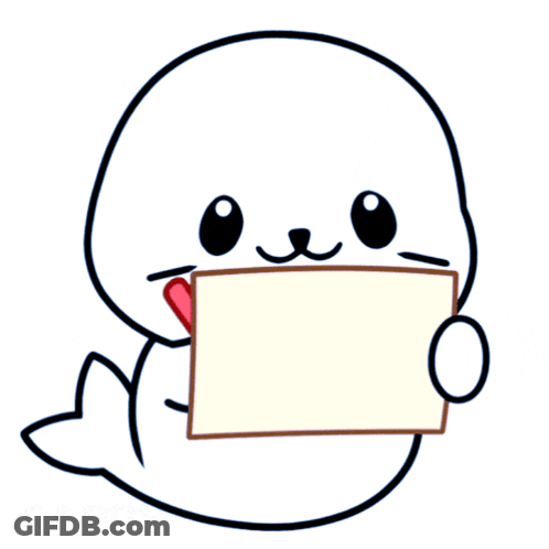 Seal Holding OK Sign In Red GIF