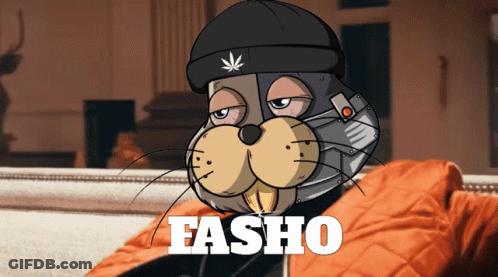 Seal Wearing Marijuana Leaf Hat Saying Fasho GIF