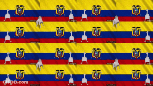 Seamless Ecuador Flag Pattern Makeagif GIF