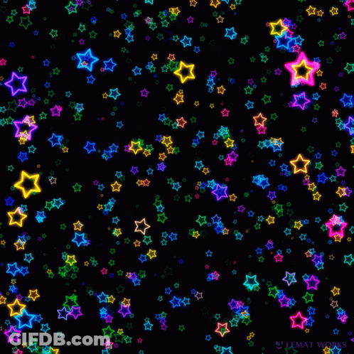 Seamless Pattern Of Colorful Stars Saying Learn It Works GIF