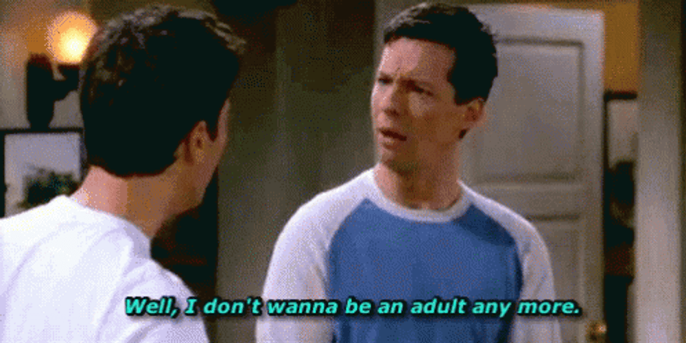 Sean Hayes Doesn't Want To Be Matured GIF