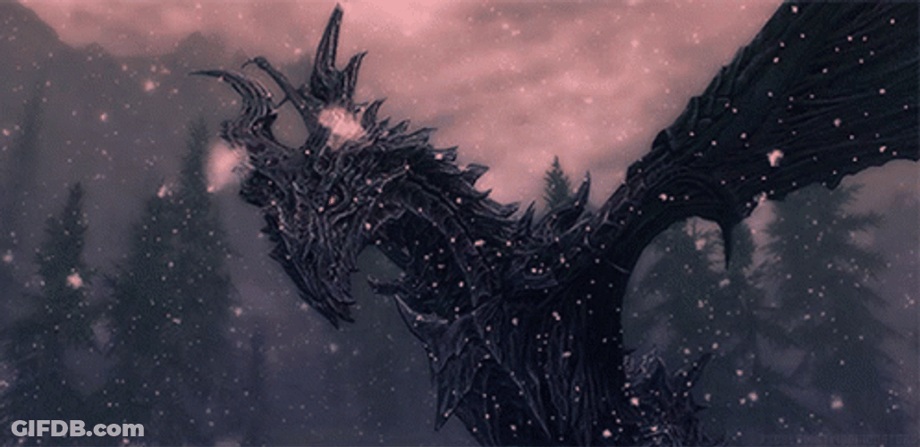 Seasmoke Dragon At Snowy Place GIF