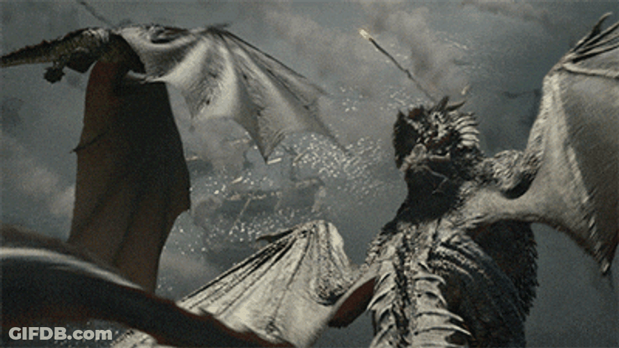 Seasmoke Dragon At The Battle GIF