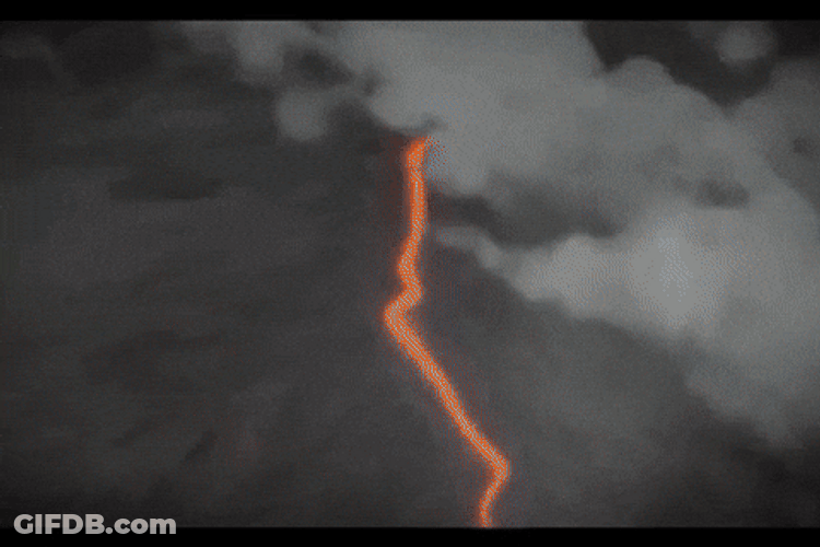 Seasmoke Dragon At The Top Of Volcano GIF