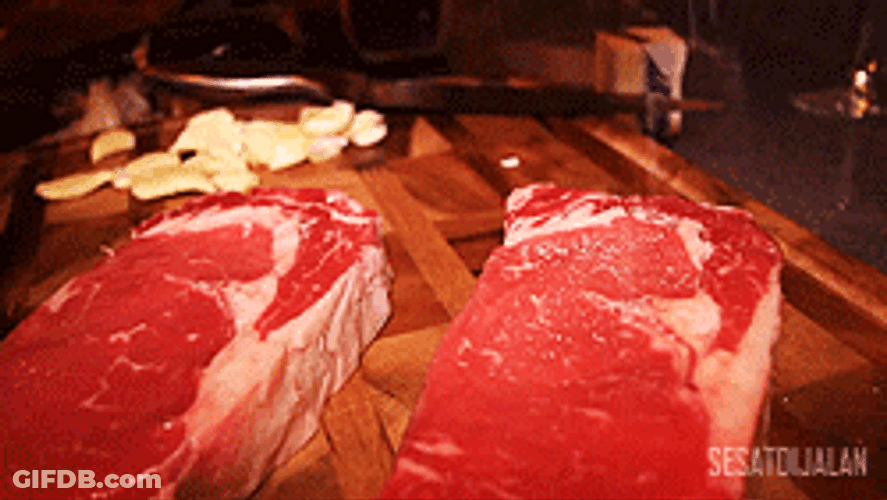Seasoning Delicious Fresh Steak GIF
