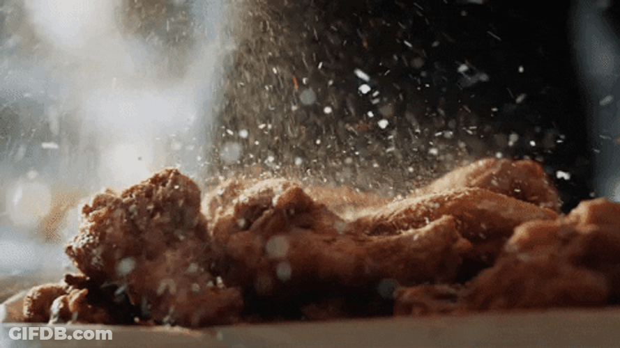 Seasoning Mouth-Watering Buffalo Chicken Wings GIF