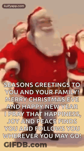 Seasons Greetings Merry Christmas Eve Happy New Year GIF