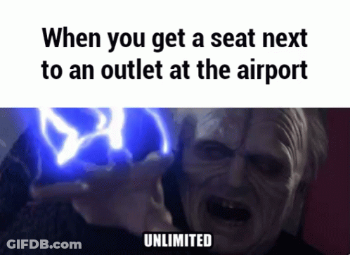 Seat Next To Outlet At Airport Unlimited GIF