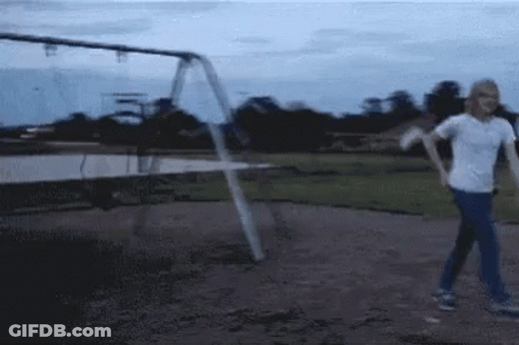 Seats Taken Swing Jump Trick GIF
