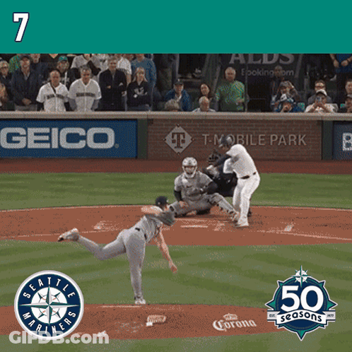 Seattle Mariners Baseball Player Celebrating Home Run GIF
