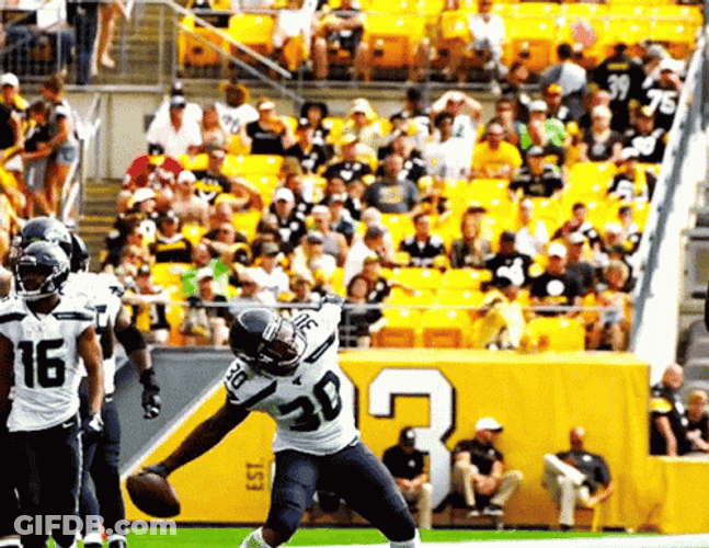 Seattle Seahawks Bradley Mcdougald Throwing Ball GIF