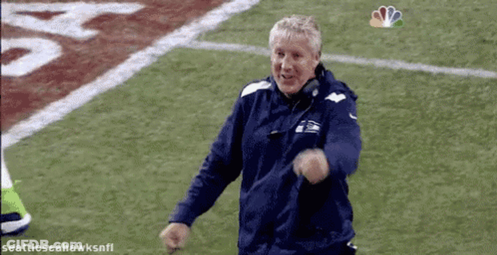 Seattle Seahawks Coach Pete Carroll Laughing GIF