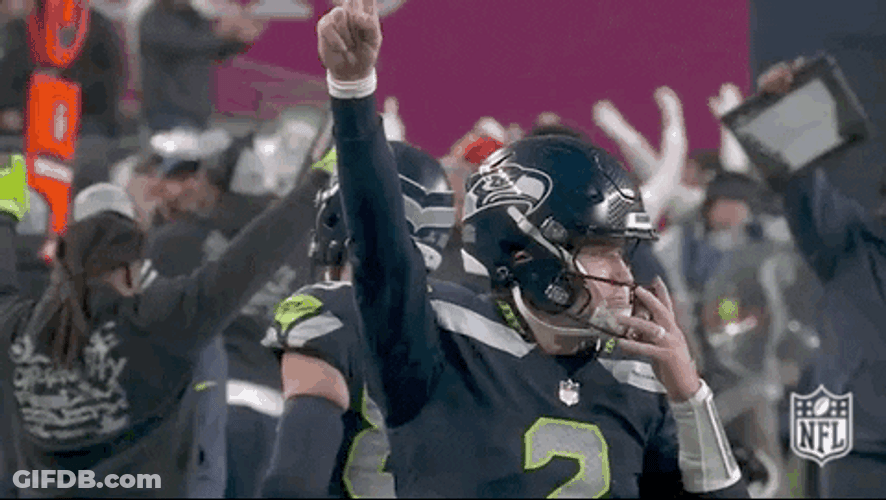 Seattle Seahawks Drew Lock Rejoicing GIF