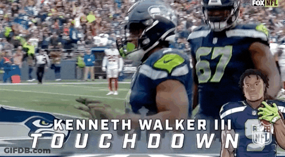 Seattle Seahawks Kenneth Walker III Scored Touchdown GIF