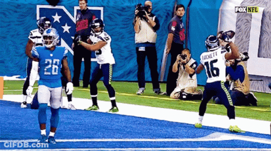 Seattle Seahawks Lockett Bad Pitching GIF
