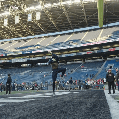 Seattle Seahawks Player Jump High GIF