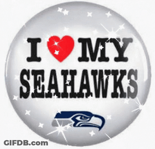 Seattle Seahawks Shinning Button Pin GIF