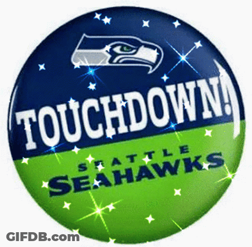 Seattle Seahawks Sparkling Touchdown Logo GIF