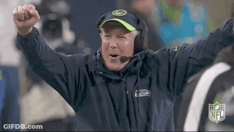 Seattle Seahawks Victorious Head Coach GIF